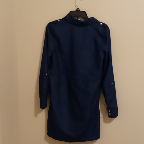 Jean dress with gold accents. - Picture 2 of 3